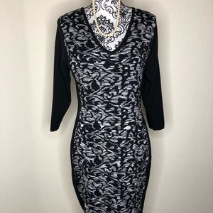 Black and White Sweater Dress